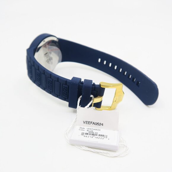 Versace VEEFA0524 V-Pop Blue & Gold Medusa, Silicone Swiss Quartz New Watch - Picture 5 of 10